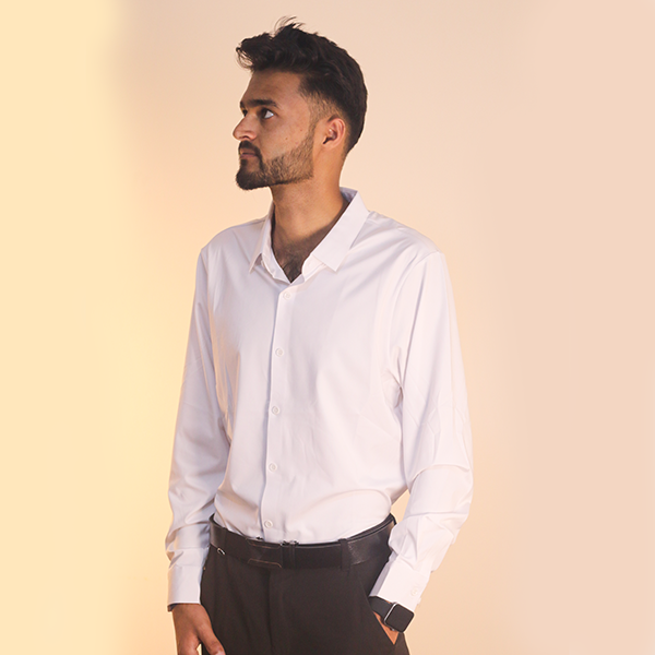Men's Plain White Formal Shirt G3