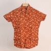 Orange Floral Shirt for Kids K13