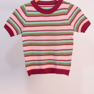 Red Colorful Stripes T-shirt L13