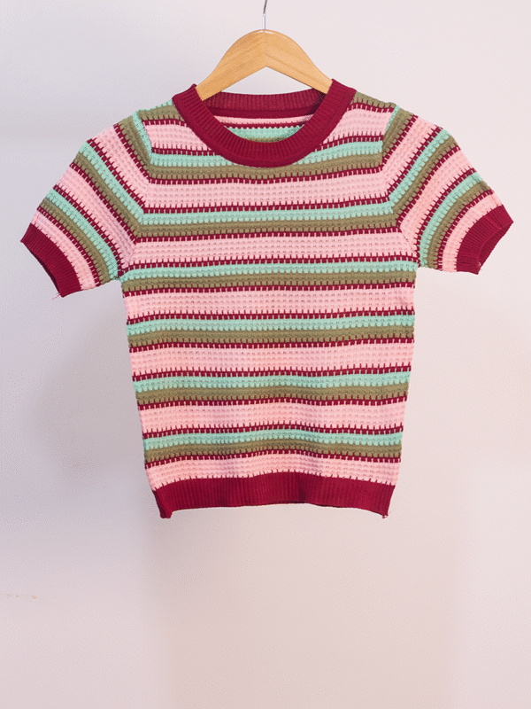 Red Colorful Stripes T-shirt L13