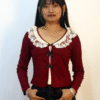Red Bow Top with Lace Trim L2