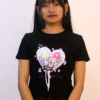 3D Flower Print T-shirt for Girls L4