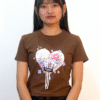 3D Flower Print T-shirt for Girls L5