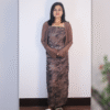Maxi Dress with Shrug in Brown L31