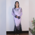Lavender Gradient Butterfly Mesh Maxi Dress L32