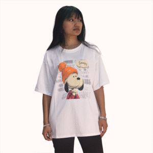 Oversize Snoopy- Graffiti T-shirt in White L24