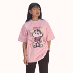 Oversize Snoopy- Graffiti T-shirt in Pink L26