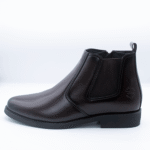 Dark Brown Sleek Leather Boots For Men's, Sharp and Sophisticated Style GS36