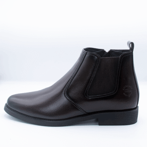 Dark Brown Sleek Leather Boots For Men's, Sharp and Sophisticated Style GS36