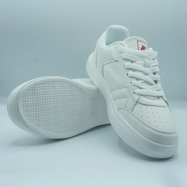 White Low-Top Sneakers for Women's LS41