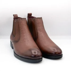 Men's Brown 100% Genuine Leather Chelsea Boots GS93