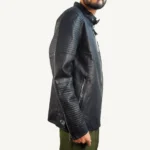 Men's Black Leather Jacket GC38