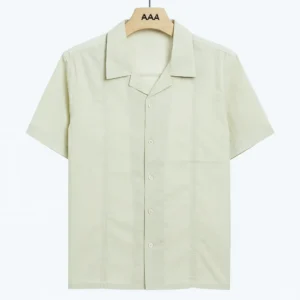 Casual Off-White Collar Linen Shirt for Men GC20