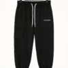 Men's Black Drawstring Cargo Pants GC27