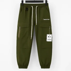 Men’s Army Green Drawstring Cargo Pants GC28